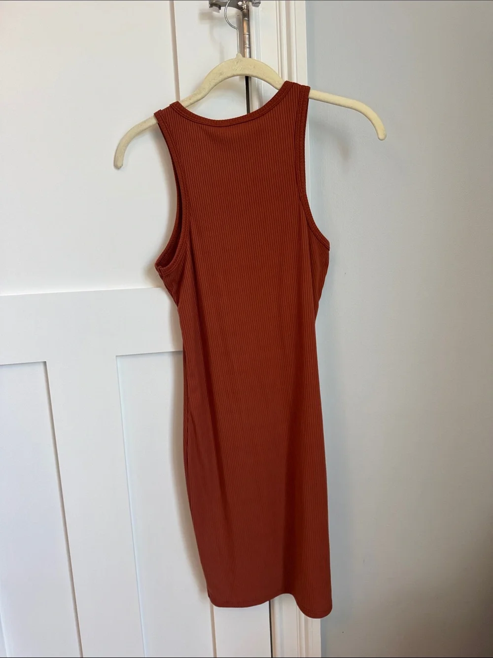 Rust Ribbed Tank Dress - Picture 3 of 3